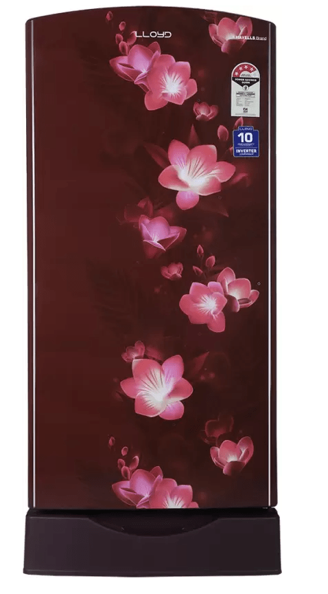 Lloyd by Havells 190 L Direct Cool Single Door 4 Star Refrigerator with Base Drawer  (Gardenia Wine, GLDF214SS1PB /GLDF214SGWS1PB)
